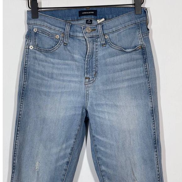 J. Crew Vintage Straight Jeans Women's Size 25 Denim Fringe Hem Distressed Jeans - Picture 3 of 10